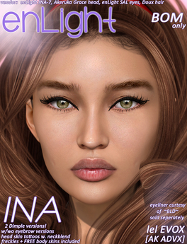 Second Life Marketplace - enLight INA 4-nude BOM skin (EvoX)
